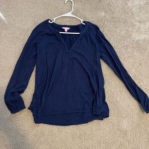 Lilly Pulitzer navy shirt - cotton